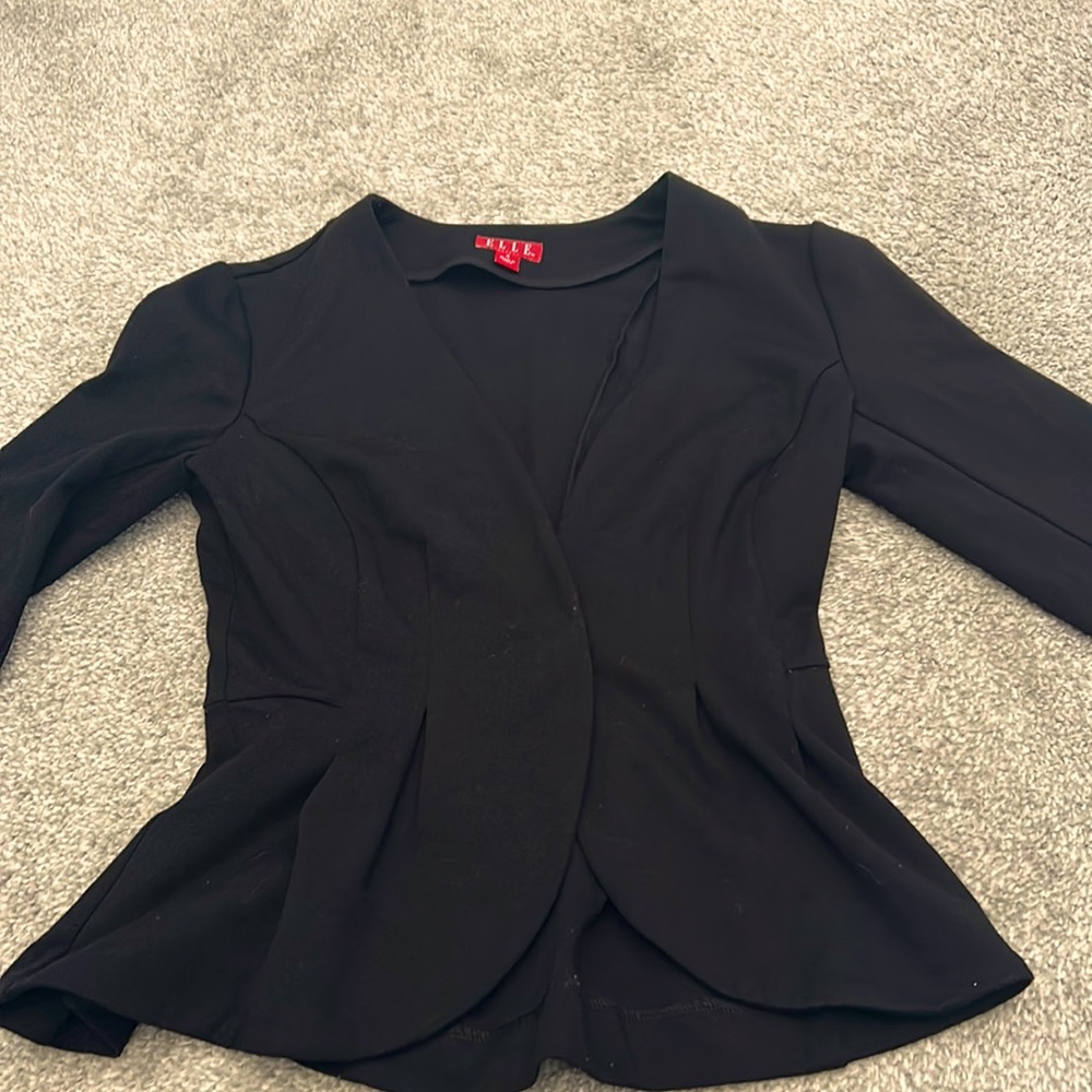 Flattering black blazer size 4